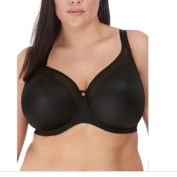 Elomi Smooth Unlined Underwire Molded Bra Black NWT - Picture 1 of 1
